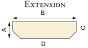 Extension for Hearth Pad Diagram