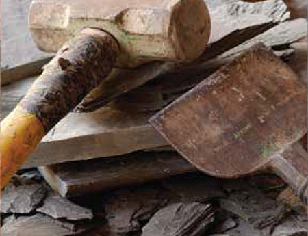 tools and raw stone